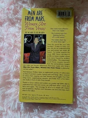 Men Are From Mars, Women Are From Venus "But We Have To Live On Earth" VHS Tape - Thumbnail 2
