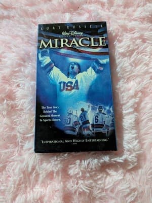 VTG MIRACLE VHS 2004 Release Walt Disney Olympic Hockey Kurt Russell