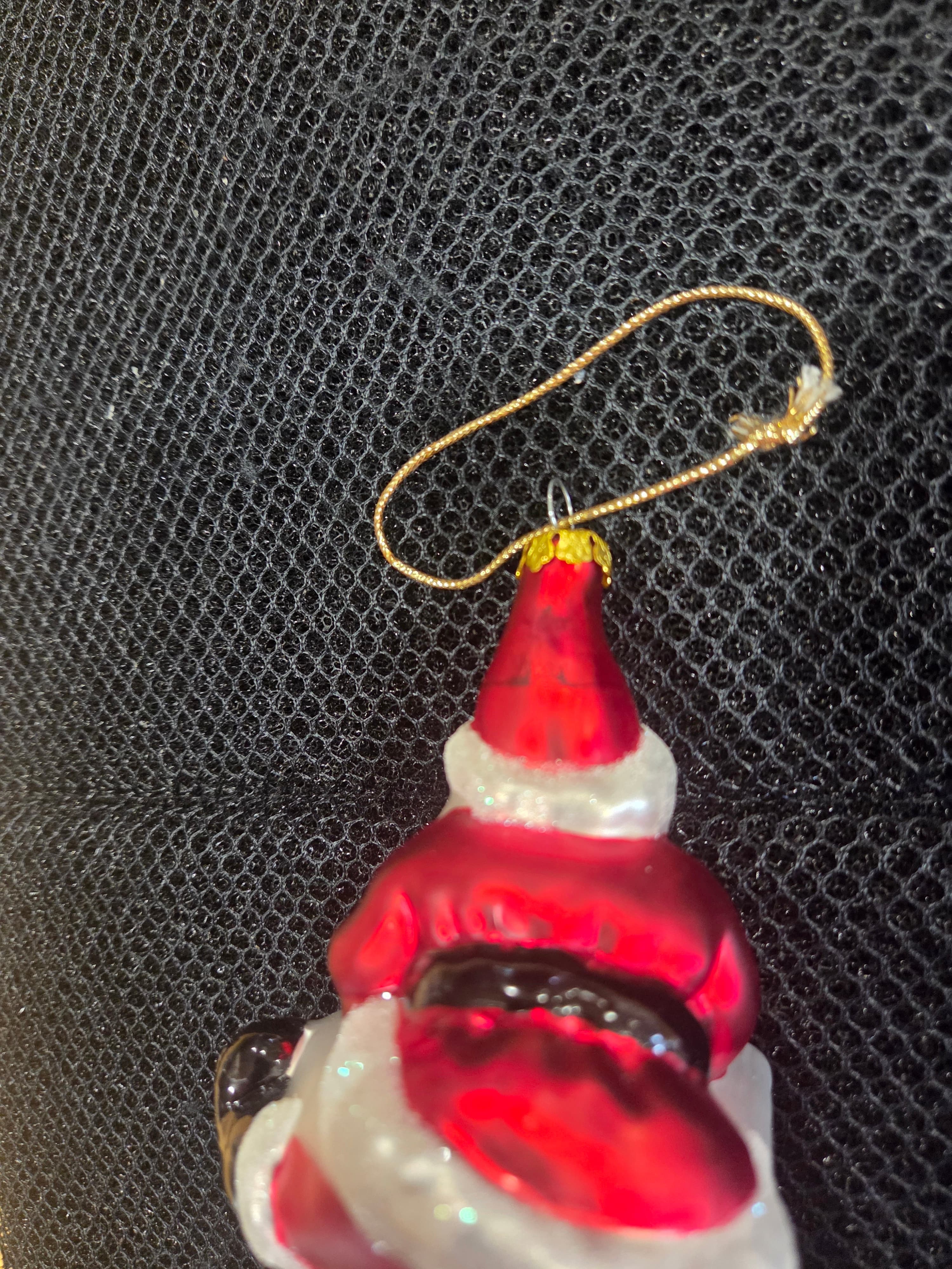 Christopher Radko Vintage Blown Glass Santa Star Ornament CR Mark - Thumbnail 4