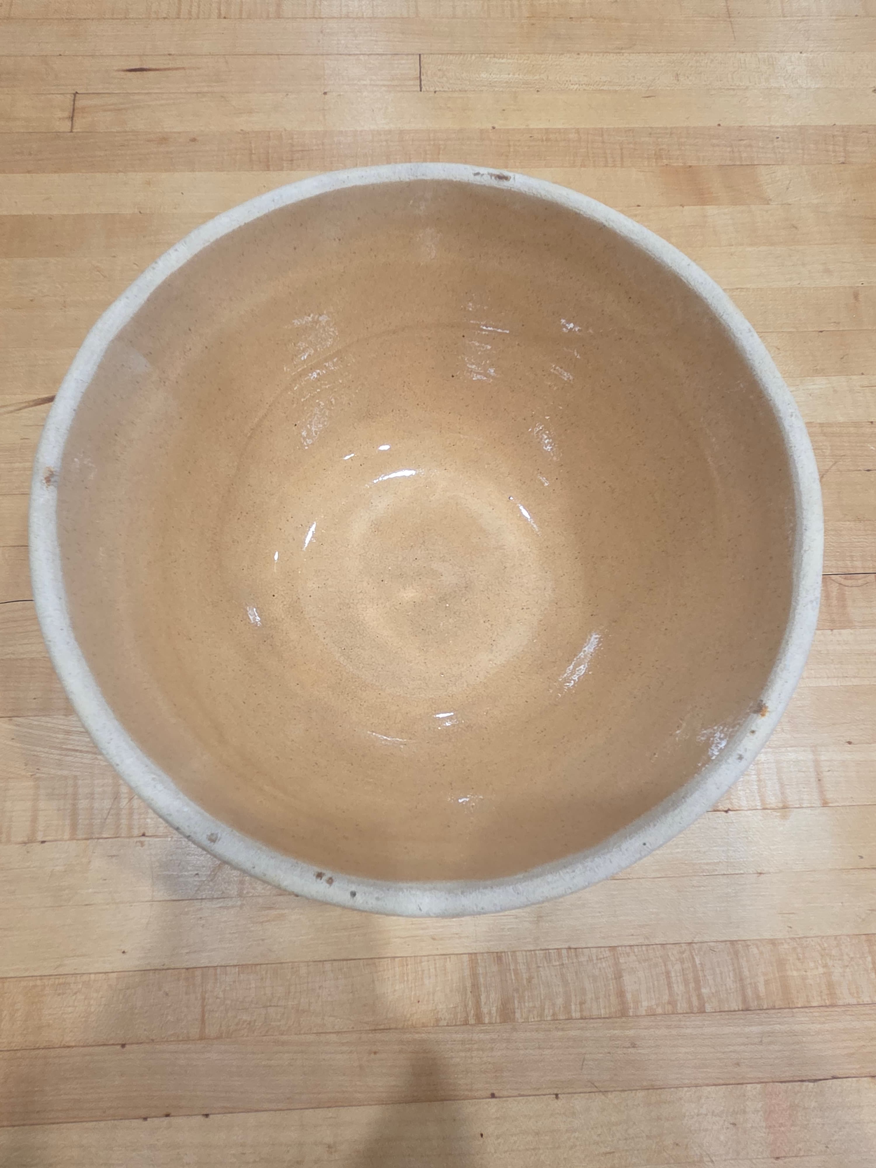 Vintage Robinson Ransbottom RRP Co Crown Star Stoneware Mixing Bowl Roseville Ohio - Thumbnail 2