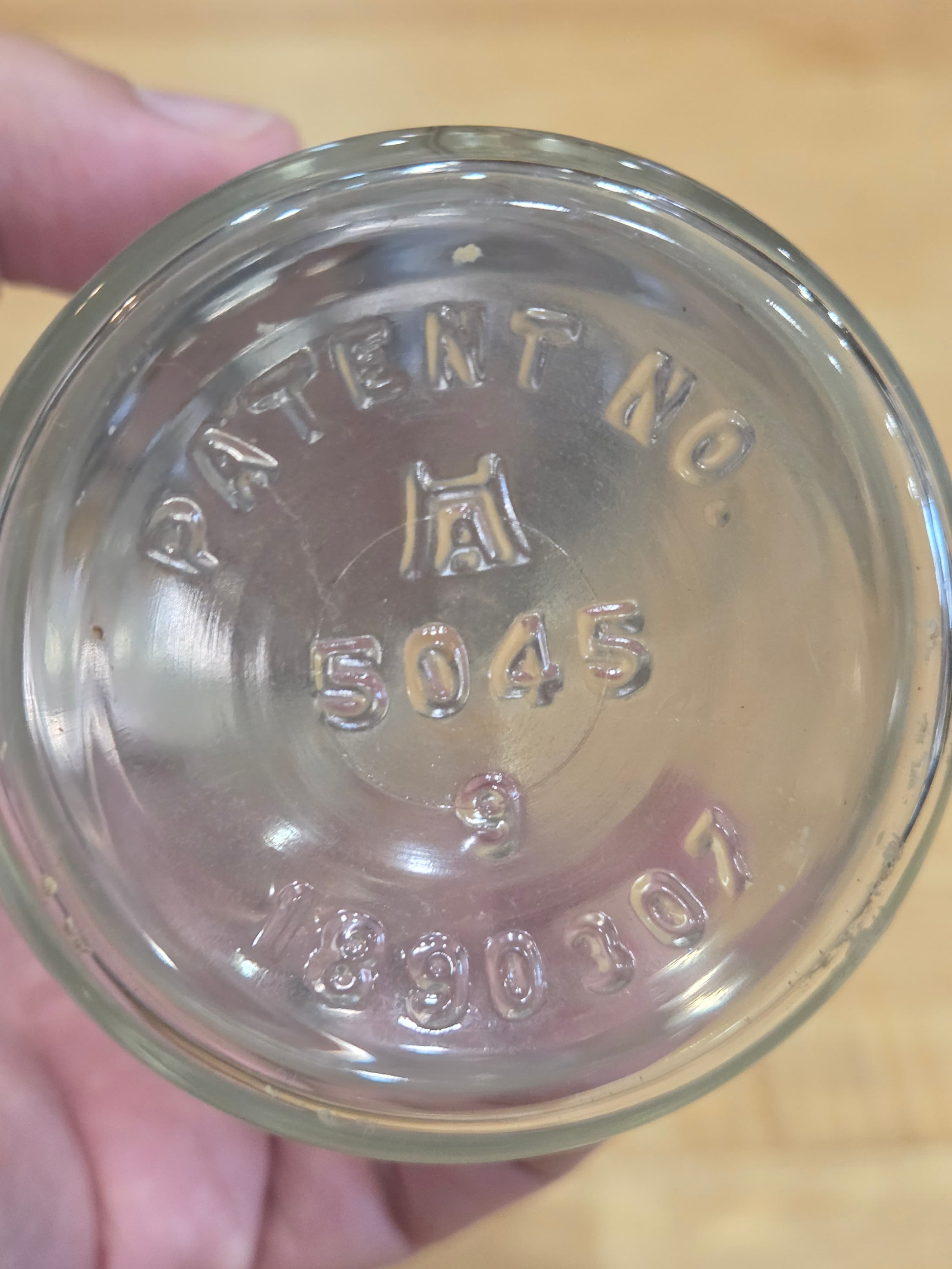 Antique A&J Hazel Atlas 12oz Glass Quick Mixer Cream Whipper - Thumbnail 3
