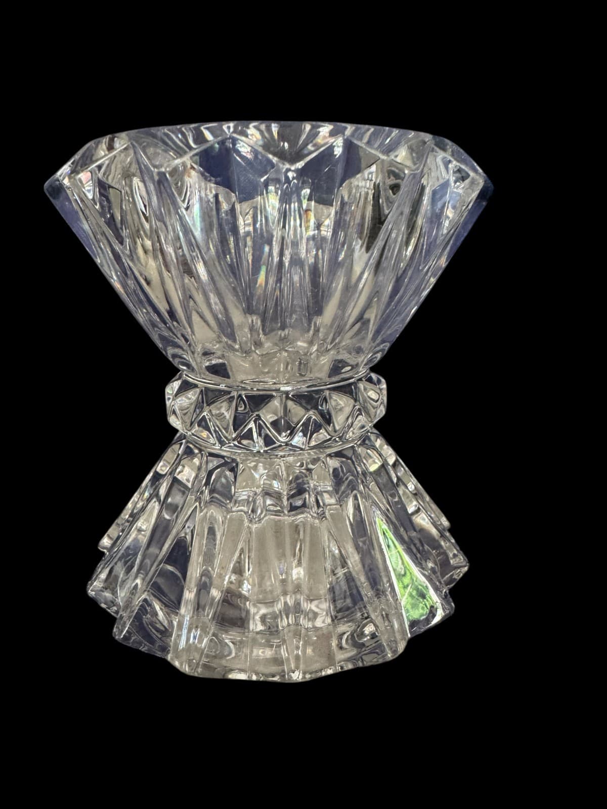 Retired PartyLite Aurora 24% Lead Crystal Candle Holder Made In Germany