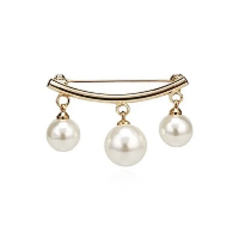 Collar Pins Set of 2- 1 Goldtone/1 Silvertone for Ladies Sweaters, Blouses - Thumbnail 2
