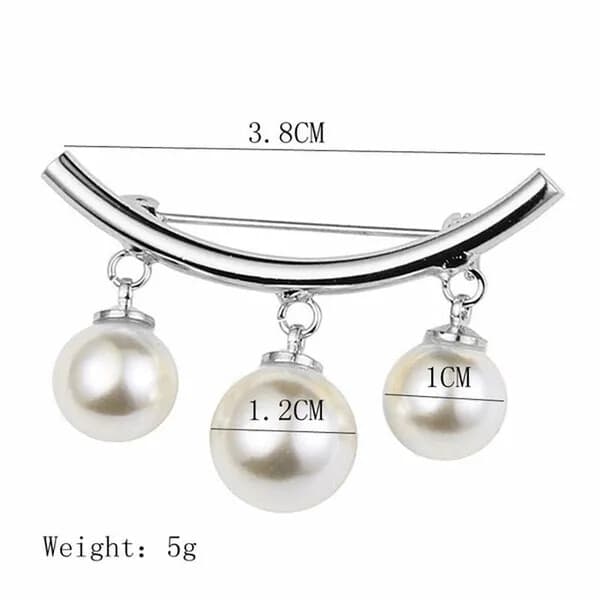 Collar Pins Set of 2- 1 Goldtone/1 Silvertone for Ladies Sweaters, Blouses - Thumbnail 3