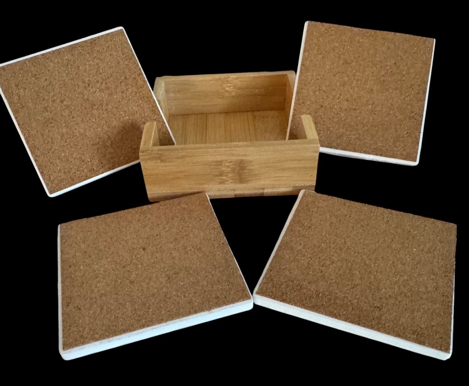 Coasters Ceramic Cork Back Christmas Decor Set of 4 - Thumbnail 2