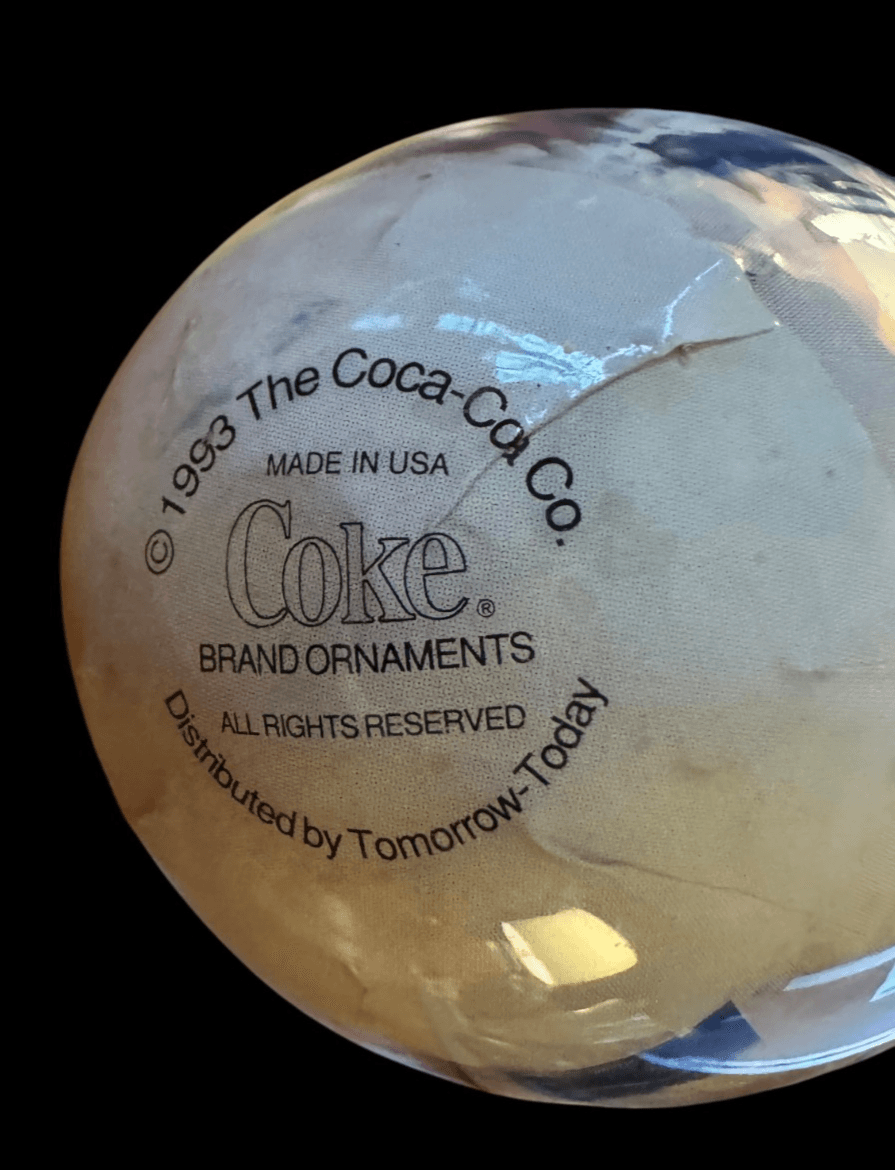 Coke Santa Egg Ornament Signed - Thumbnail 2