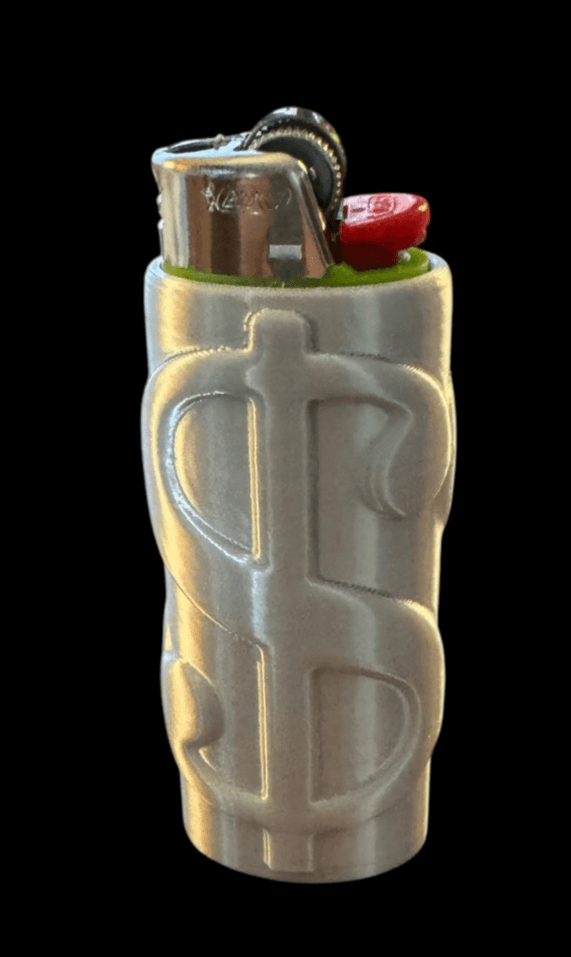 Money Silver Lighter Cover Bic J5