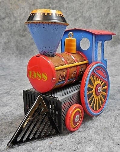 1988 Hallmark Tin Train Ornament LOCOMOTIVE 7th in the Collector's Series - Thumbnail 2