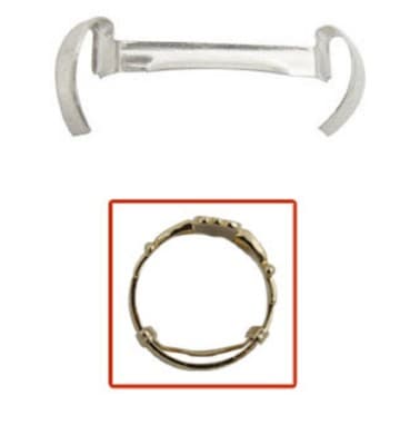 Unisex ExLarge Ring Guard Reducer White Gold Filled (1) - Thumbnail 2