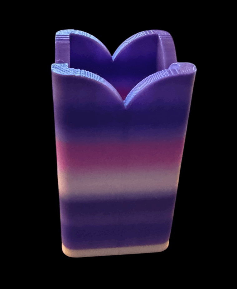 3D Printed Toothpick Holder Lavender & Pink - Thumbnail 4
