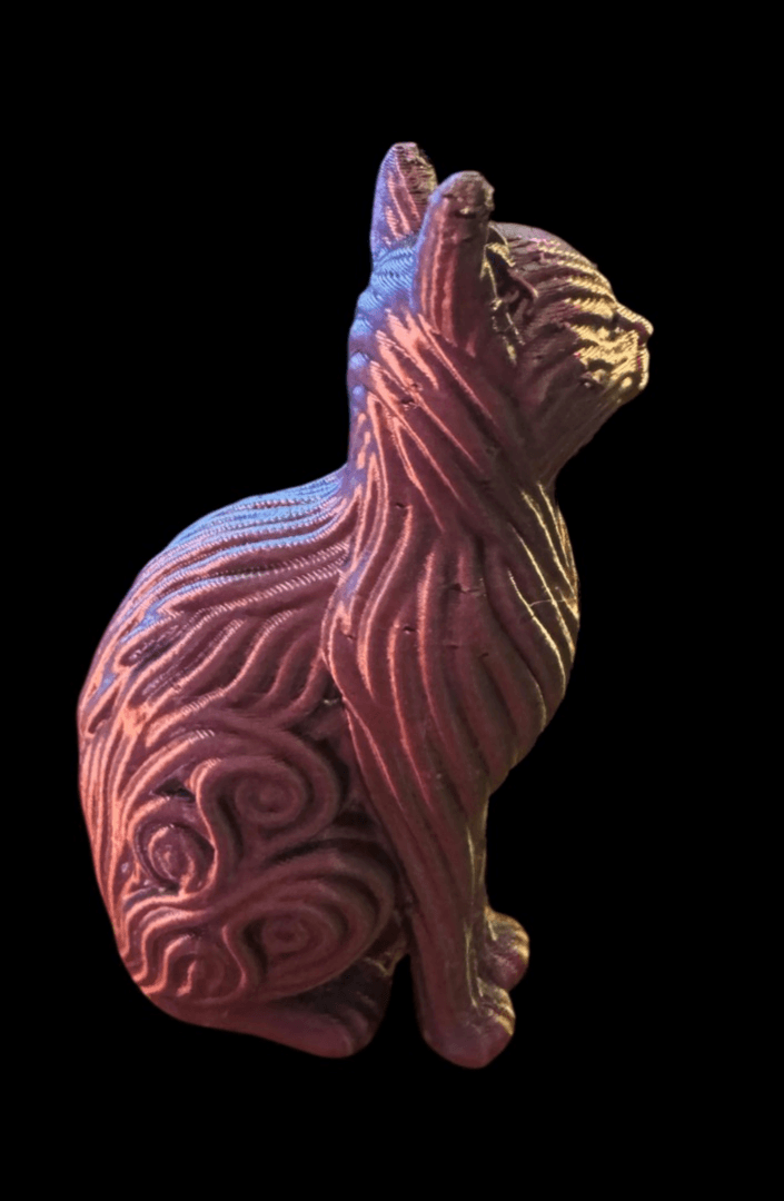 Multi Color Cat w/Rope 3" tall - Thumbnail 4