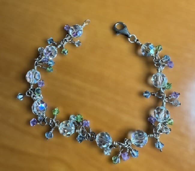 Vintage Crystal Bracelet 8" - Thumbnail 2