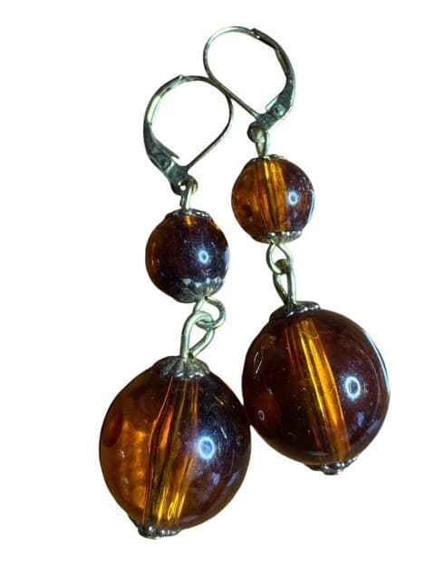 Vintage Necklace - Bracelet - Earrings Set Glass Beads - Thumbnail 2