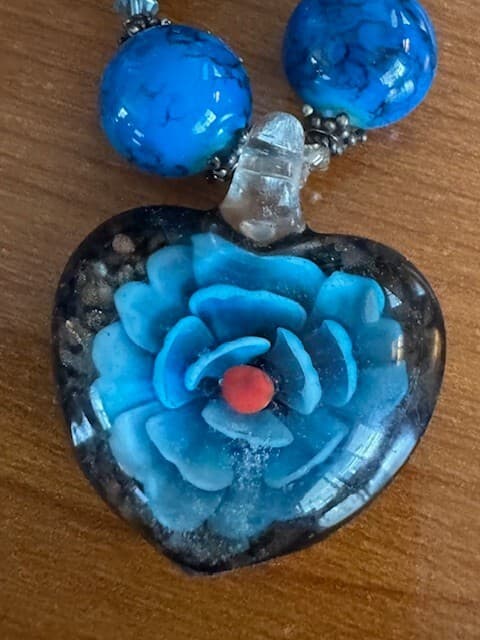 Vintage Necklace - Bracelet - Earrings Set Glass Beads - Thumbnail 2