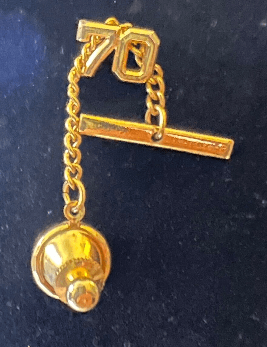 Vintage Goldtone 1970's Tie Tack - Thumbnail 3
