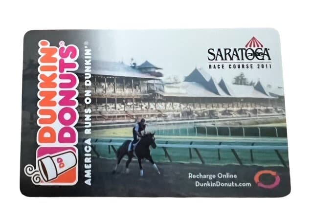 Dunkin Donuts Unused Saratoga RaceCourse Gift Card (No Value) 2011
