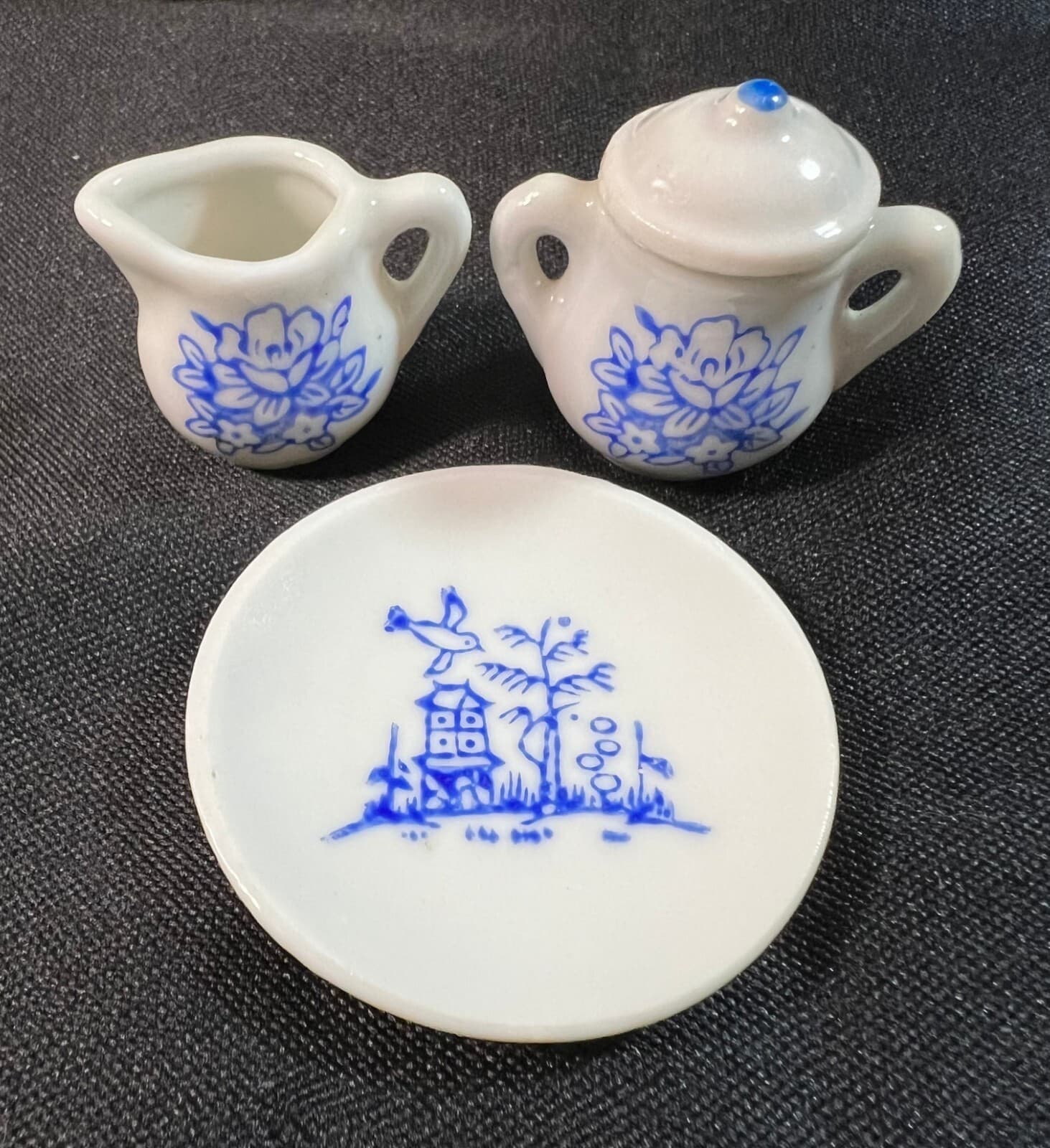Vintage Kid/Doll Dishes 3 pcs Japan - Thumbnail 3
