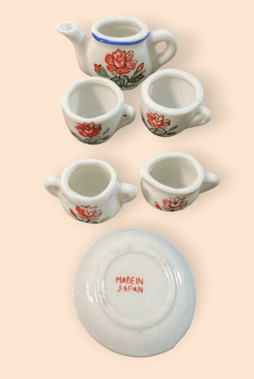 Vintage Kid/Doll Dishes 6 pcs Japan - Thumbnail 2