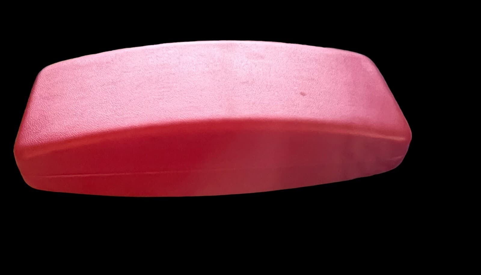 Fuschia/Hot Pink Eyeglasses Hard Leather Case Orange inside! - Thumbnail 2