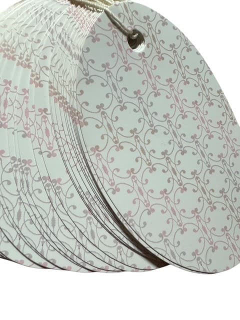 Price Tags Boutique Style Light Pink & White Design Price Tags 3.5 x 2.25" - Thumbnail 2