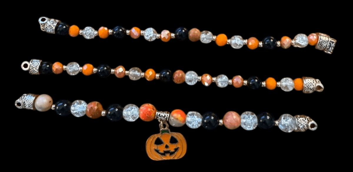 3 Halloween Bead Strands; Make your Own Bracelet