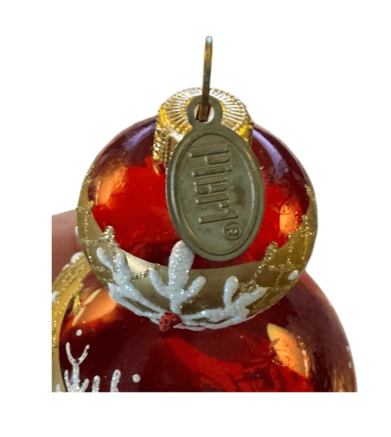Pier 1 Imports Snow Swirls Teardrop Ornament - Thumbnail 4
