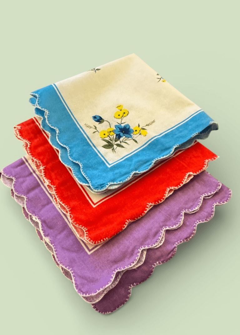 Set of 4 Cotton Hankies