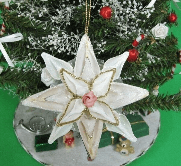 Christmas Capiz Seashell Flower Ornament Beach Decor