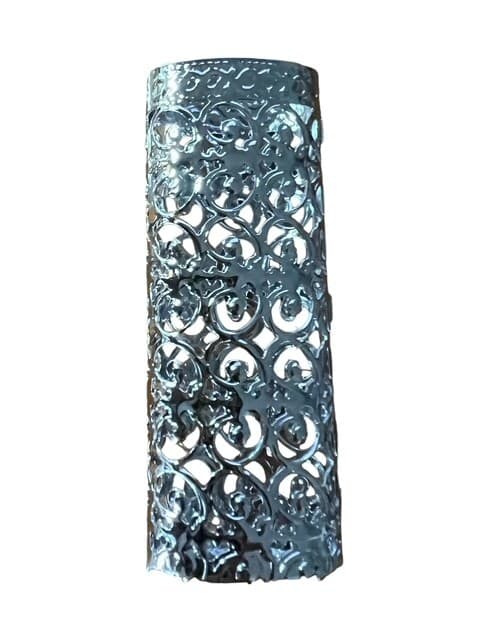 New Silvertone Scroll Lighter Cover Bic J5
