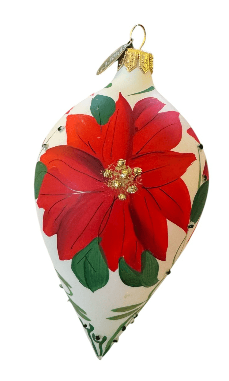 Pier 1 Imports Poinsettia Teardrop Ornament - Thumbnail 2