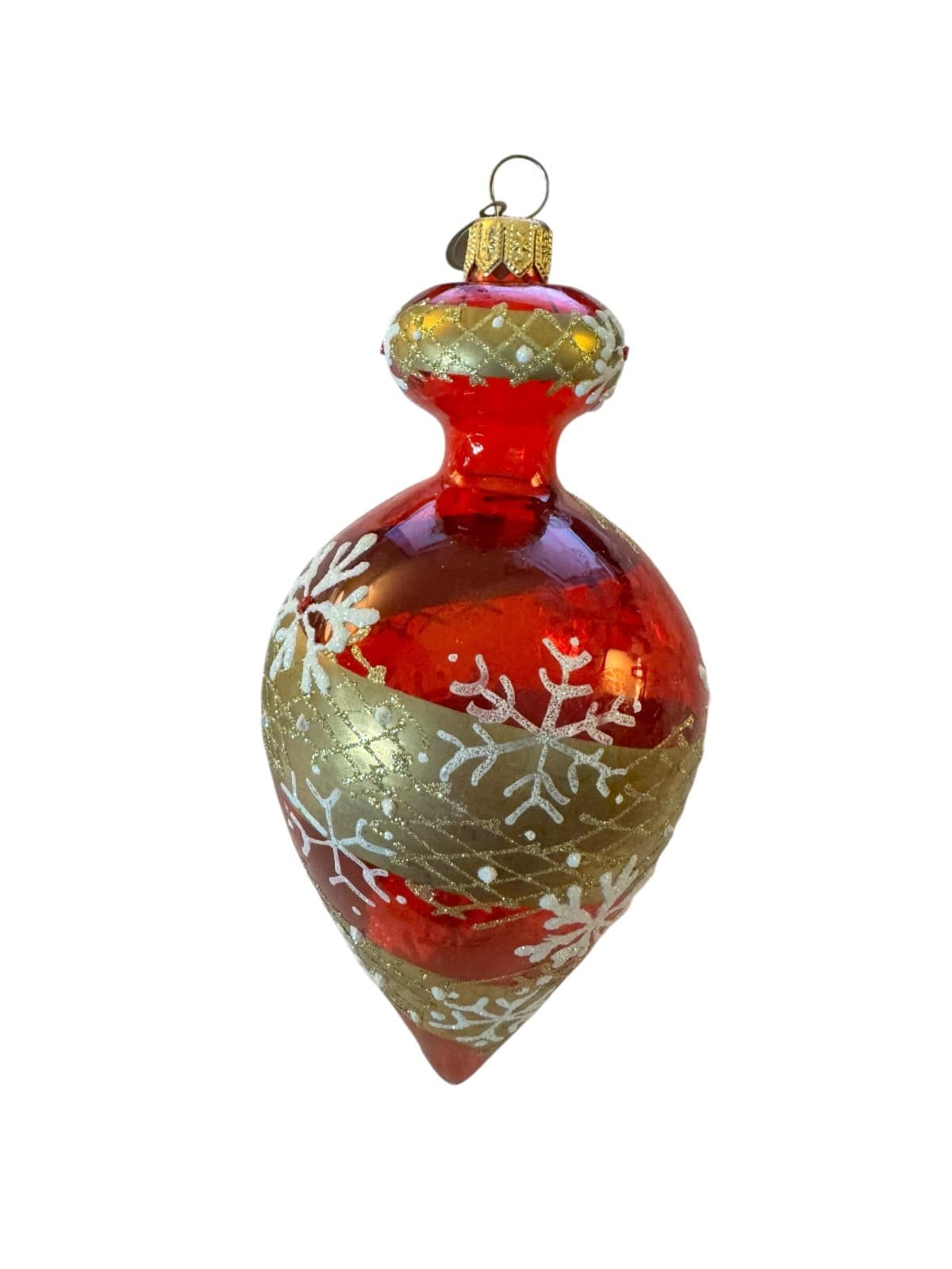 Pier 1 Imports Snow Swirls Teardrop Ornament - Thumbnail 3