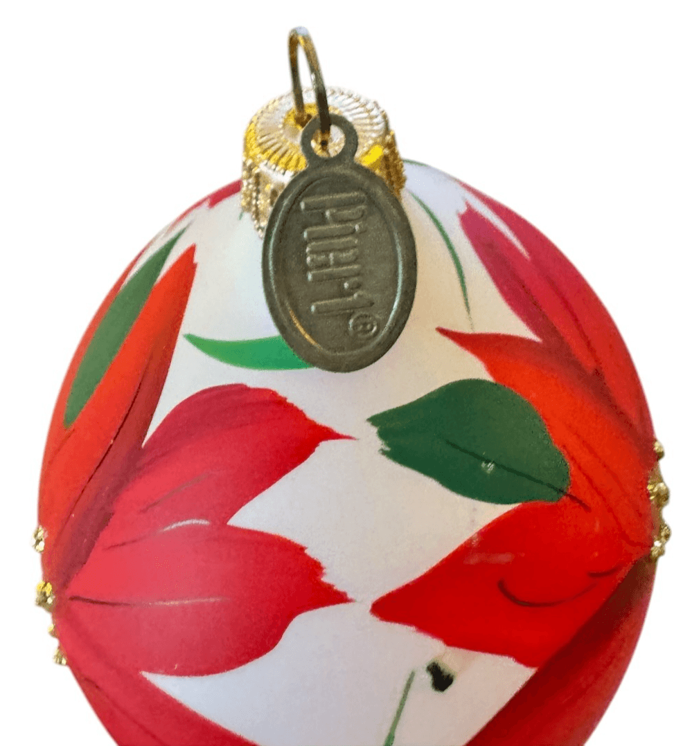 Pier 1 Imports Poinsettia Teardrop Ornament - Thumbnail 3