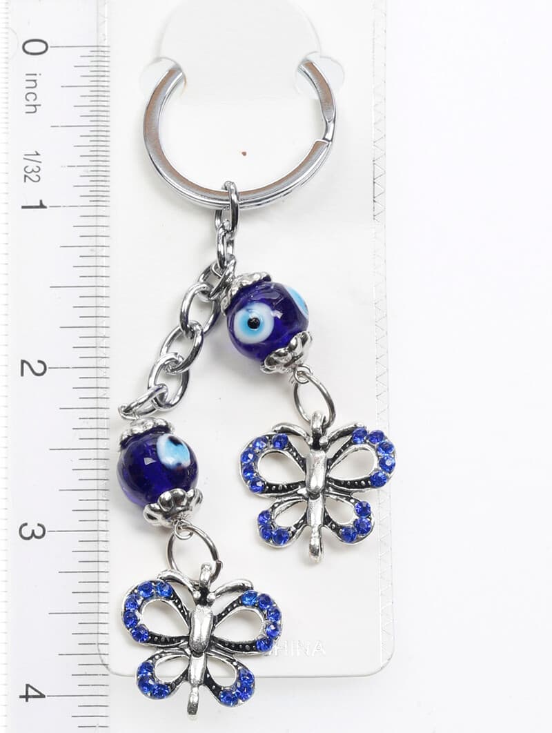 Key Chain Evil Eye with 2 Butterflys - Thumbnail 3