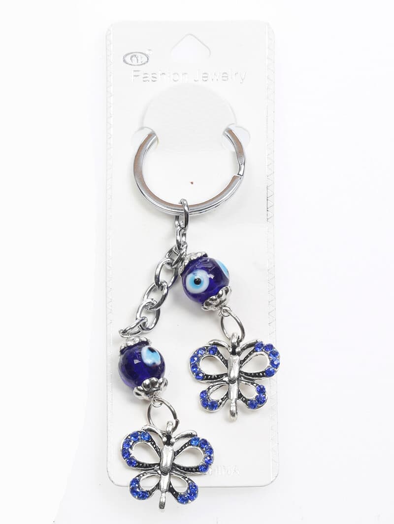 Key Chain Evil Eye with 2 Butterflys - Thumbnail 2