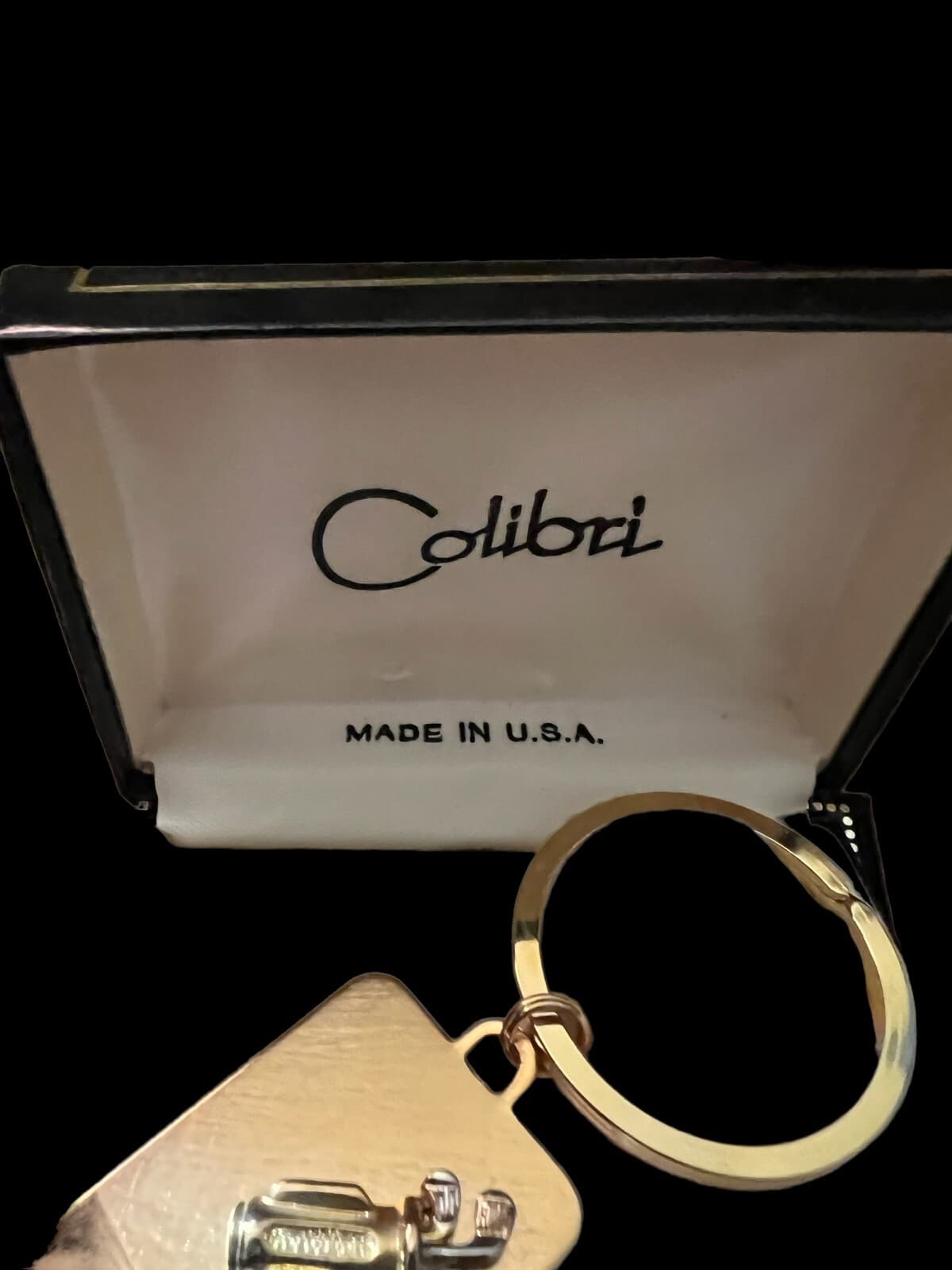Vintage COLIBRI Golf Bag Key Ring w/Silvertone Clubs Engravable - Thumbnail 3