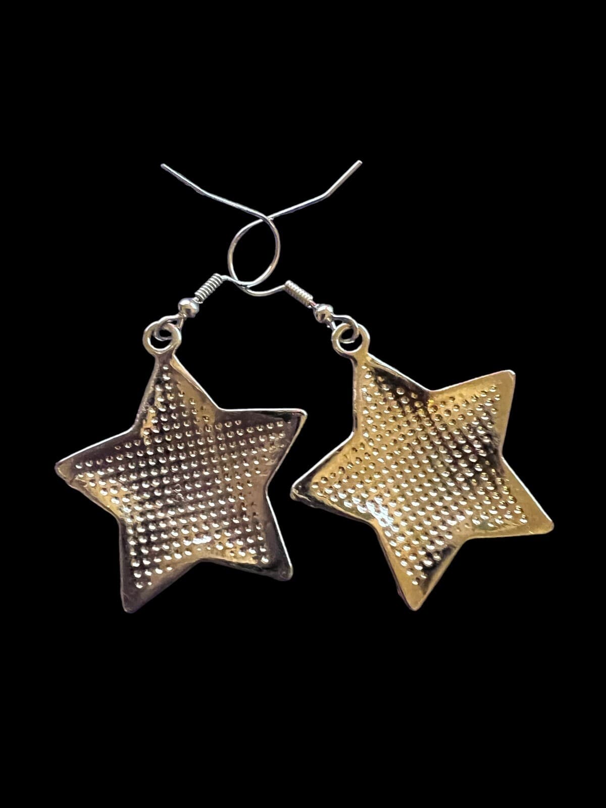 US Flag Red White Blue Star Earrings - Thumbnail 3