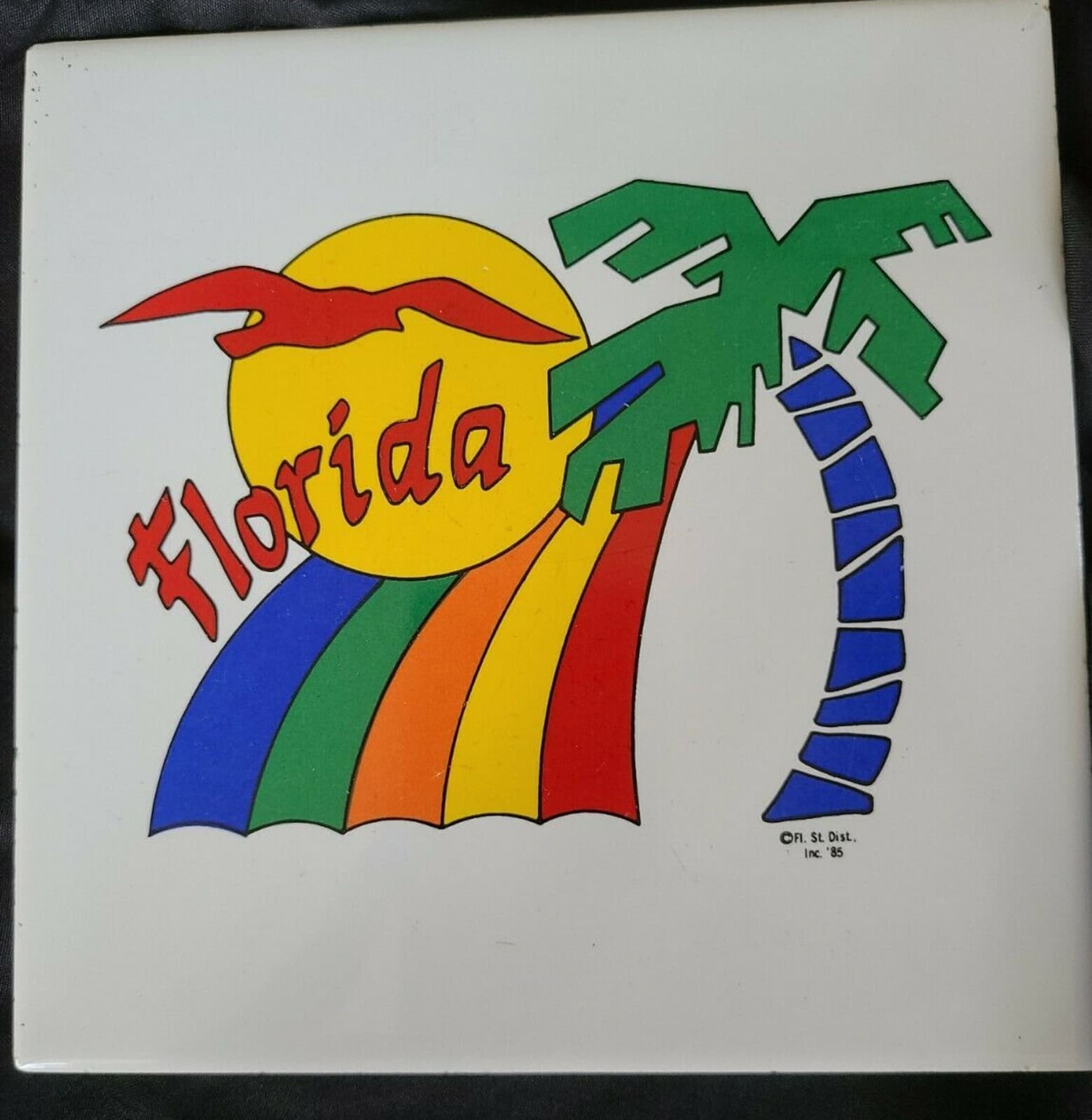 Vintage Florida Tile Trivet 6" x 6" - Thumbnail 2