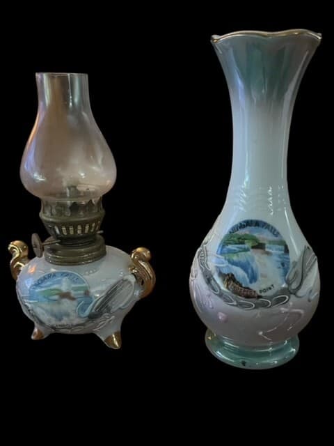 Niagara Falls Moriage Dragon Ware Hurricane Lamp and Vase Canada - Thumbnail 3