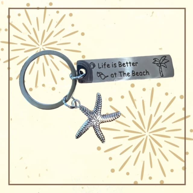 Starfish Life is Better at the Beach Key Chain - Thumbnail 2