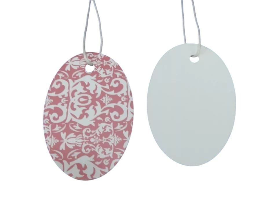 Price Tags Boutique Style Pink & White Design Price Tags 3.5 x 2.25" - Thumbnail 3