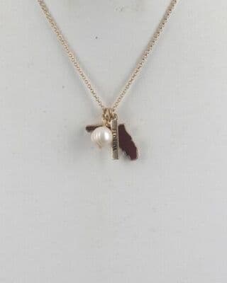 Florida Necklace Florida Charms w/pearl - Thumbnail 3