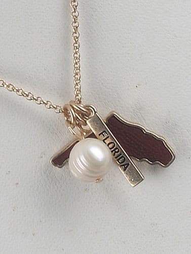 Florida Necklace Florida Charms w/pearl - Thumbnail 2