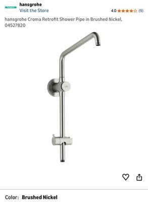 Hansgrohe HG Shower System Showerpipe 04526820 Brushed Nickel