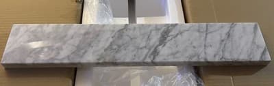 22" x 4" Carrara Marble Side Splash for Bathroom Vanity Sink Top - Thumbnail 5