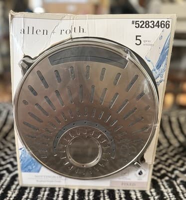 Allen + Roth Nottingham Brushed Nickel 8″ Round Shower Head 1.8 GPM - Retail $55