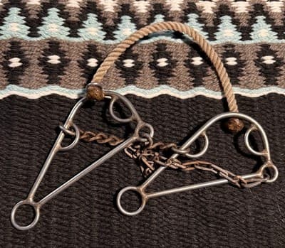 Used Rope Nose Combo Hackamore - Chain Mouth - Thumbnail 2