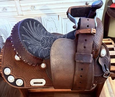 Used 13” Ammerman Barrel Saddle - Excellent Condition - Thumbnail 6