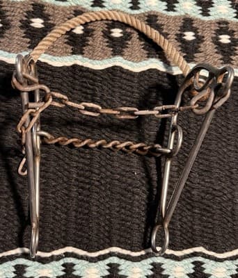Used Rope Nose Combo Hackamore - Chain Mouth - Thumbnail 3