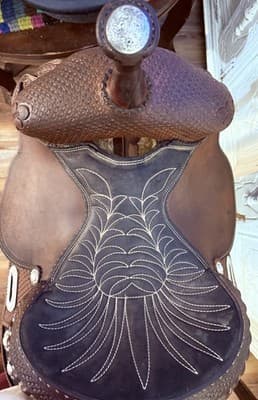 Used 13” Ammerman Barrel Saddle - Excellent Condition - Thumbnail 8