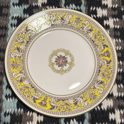 New Wedgwood Florentine Verde Plate 8.1 in - Yellow